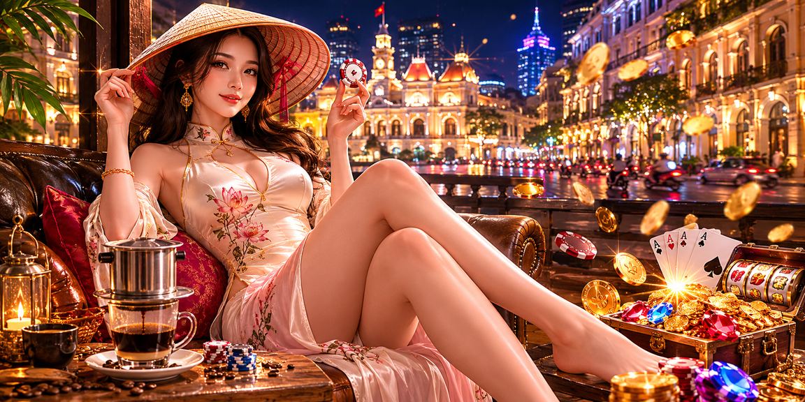 Người dùng TP. Hồ Chí Minh trải nghiệm ứng dụng casino trên điện thoại với hình ảnh nón lá truyền thống